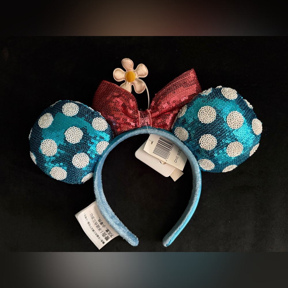 2017 DISNEY Blue & White Vintage Minnie Ears - NWT - Picture 4 of 6